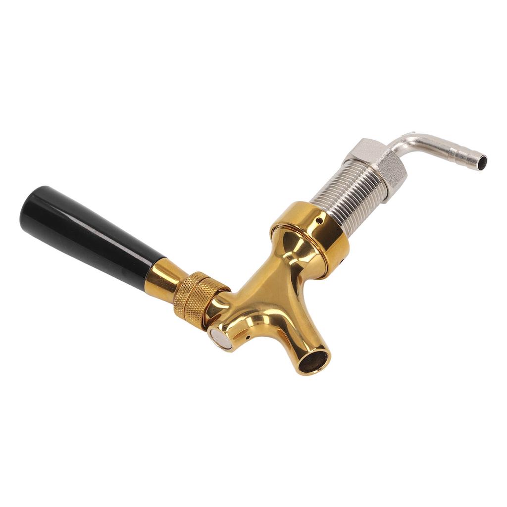 Wine Keg Tap for Kegerator Long Handle Beer Faucet Brass Stainless Steel Beer Bucket Tap
