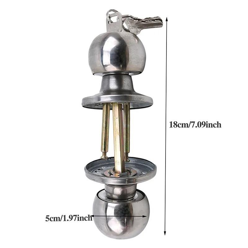 Aluminum Alloy Round Door Knobs Rotation Lock Knobset Handle Metal Door Knob With Key For Bedrooms Living Rooms Bathrooms