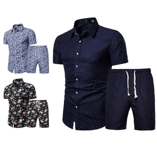 Traje de hombre floral cordón verano turn down collar camisa pantalones  cortos conjunto para trajes de playa comprar a buen precio — entrega  gratuita, reseñas reales con fotos — Joom