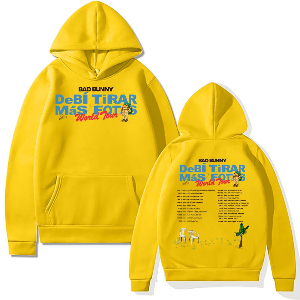 Bad Bunny World Tour Fashion Hoodie Bad Bunny DeBí TiRAR MáS FOToS Pullover Trends Creative Fans Gifts Clothes Sweatshirt Unisex