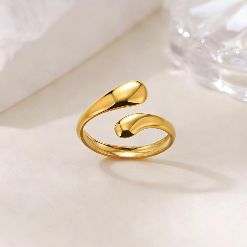 

Stainless Steel Flower Hug Rings for Women 18K Gold Plated Turkish Evil Eye Ring Aesthetic Wedding Jewelry Gifts resizable