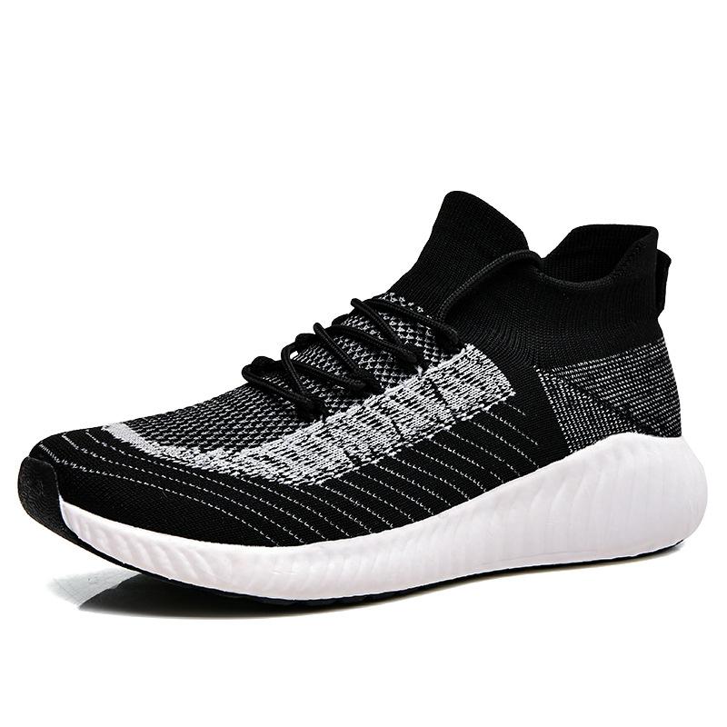 Trendy and fashionable men's and women's fly-woven socks shoes comfortable soft-soled cushioning coconut shoes versatile walking shoes