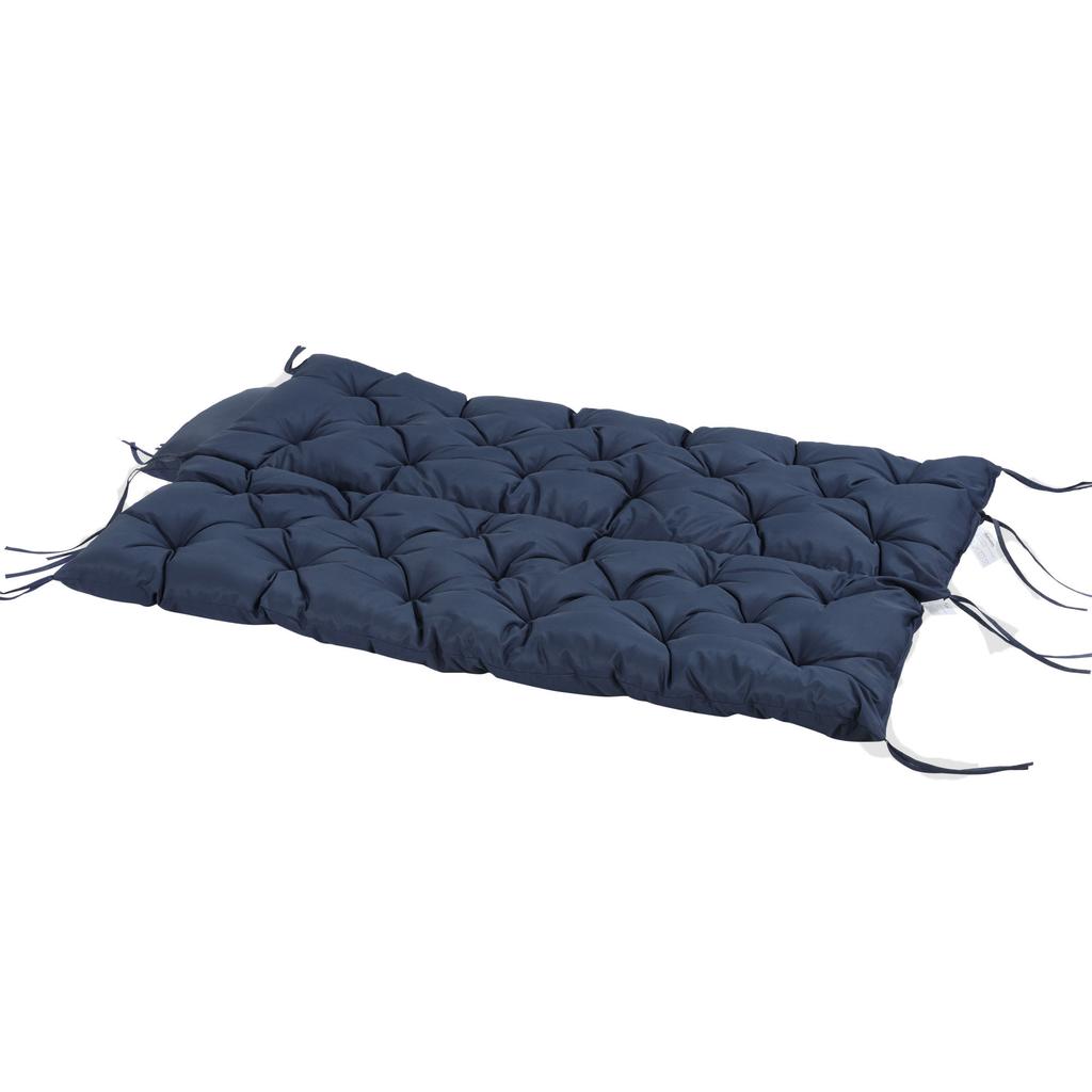 Bench Cushion, Bench Pad with Fastening Straps, for up to 3 People, Foam Filling, Seat Cushion