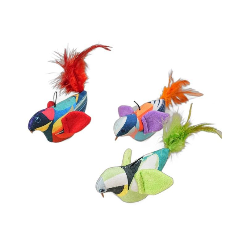 Cat toy cat teaser electric simulation calling bird plush catnip cat supplies replacement head