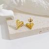 Fashion light luxury love titanium steel stud earrings, simple design gold non-fading earrings, send girlfriends versatile earrings