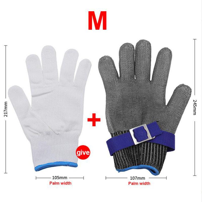 Stainless Steel Gloves Anti-cut Wear-resistant Slaughter Gardening Hand Protect Working Gloves Metal Mesh Butcher Kitchen Gloves