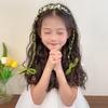 Mint Green Children's Braiding Headband with Flowing Ribbons - Perfect for Festivals and Birthdays