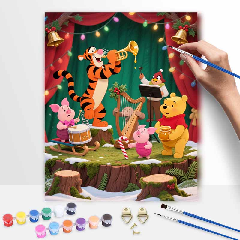 Disney oil painting painting art kit musical forest handmade diy home decorations 20x30cm