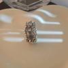 Minimalist Diamond Rings Stretch Elastic Finger Rings for Women Girls Rhinestone Beaded Finger Rings Retractable Rings