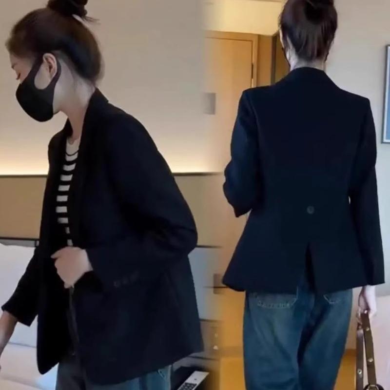Elegantní volné sako slim fit pro malé ženy podzim/zima 2024