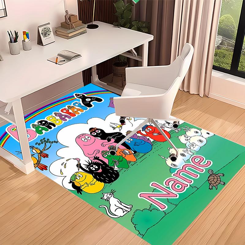 Custom personalization Barbapapa Print Area Rug - Soft, Washable Non-Slip Indoor Mat,Living Room,Home&Office Decorative Rug