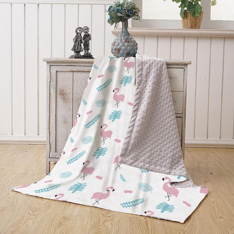 Soft Double-Layer Baby Blanket A-Grade Digital Print Cotton Feel Toddler Comfort Infants 1-3 Years