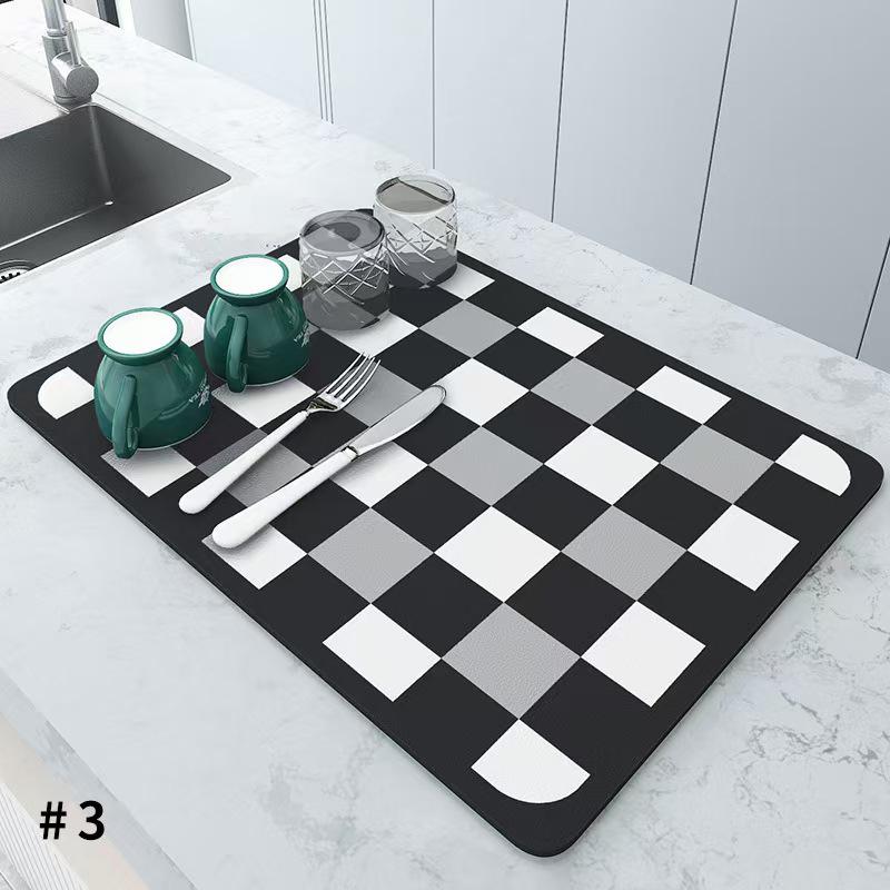 Grenzüberschreitende amerikanische Kaffeemaschine Diatomeenerde Abtropfmatte - Hitzebeständige Wasserabsorptionsmatte für die Küche.