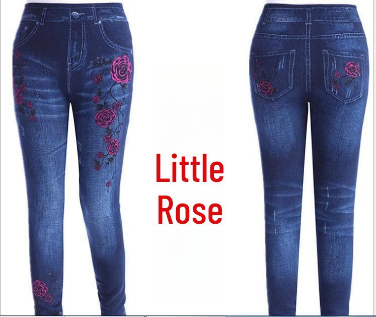 Autumn/Winter Thick Terry Imitation Denim Leggings