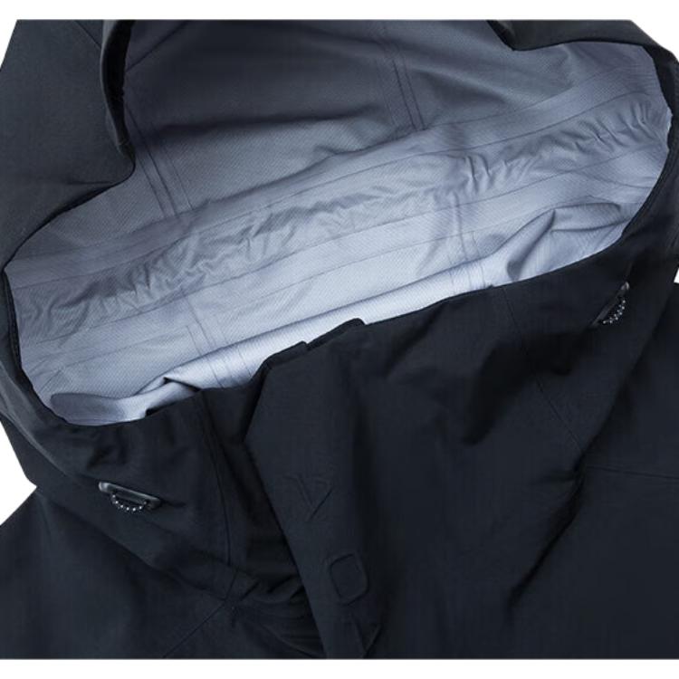 Anta Champion Series Solid Color Zipper Hooded Long Sleeve Waterproof Jacket Men Jacket Night-Sea-Black 152340614-3