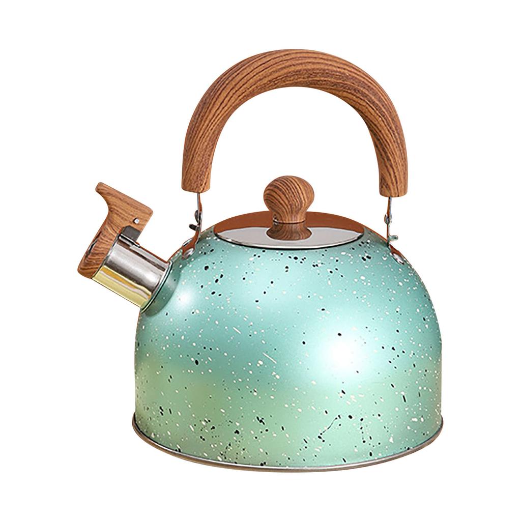 Wasserkessel Edelstahl Pfeifkessel Wasserkessel Große Kapazität Flachboden für Gas-Induktionsherd Wasser kochen Wasserkessel