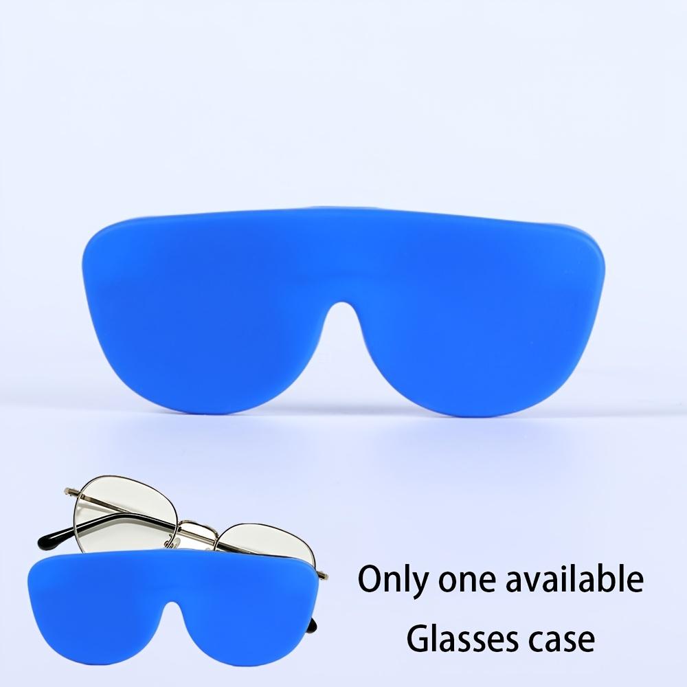 1pc Portable Glasses Case, Silicone Material Glasses Protector,Glasses Pouch, Suitable for Glasses Protection,Glasses Cleaning синий