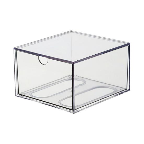 Akrylowe Pudełko do Przechowywania Przezroczysty Organizer z Szufladami Pyłoszczelny Organizer na Kosmetyki Okulary Herbata Kawa Artykuły Biurowe Pojemnik do Przechowywania na Biurko