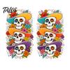 Seasonal Window Art for Parties Skeleton Undead Static Sticker, Waterproof PVC Decorative Decals, Durable Removable Autumn Scene Stickers Film Harvest