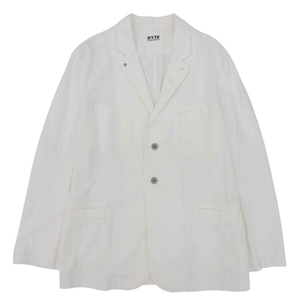 S'YTE Men's White Cotton Jacket UM-J55-005 Jacket ― whiteUsed