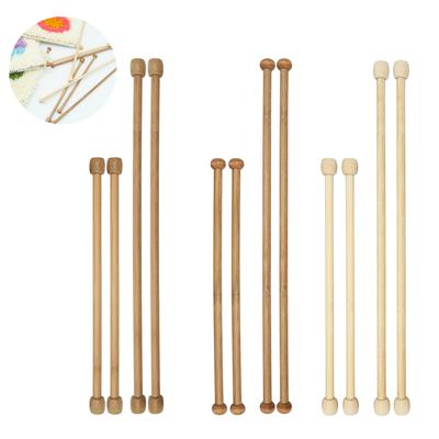 4Pcs Round Hanging Rod Bamboo Wood DIY Handmade Hanging Pole Combination Weaving Tools Tapestry Embroidery Accessories