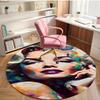 Marilyn Monroe Print Rond Tapijt, Wasbaar Vloerkleed, Voor Entree Slaapzaal Wasruimte Kantoor Studeerkamer, Woondecoratie Verjaardag Kerstcadeau