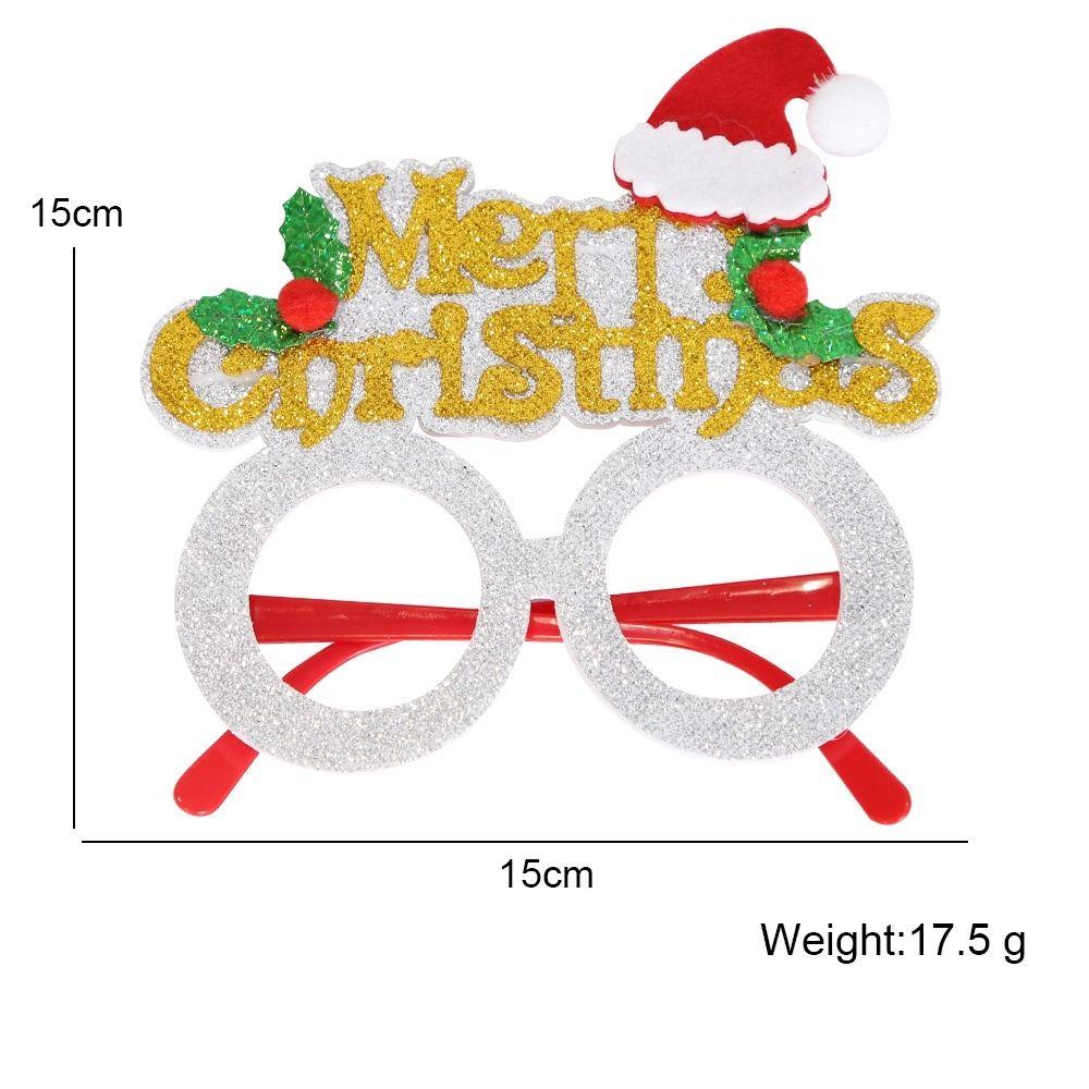 Hat Santa Claus Eyeglasses Christmas Frame Glasses Party Decorations Christmas Decorative Glasses