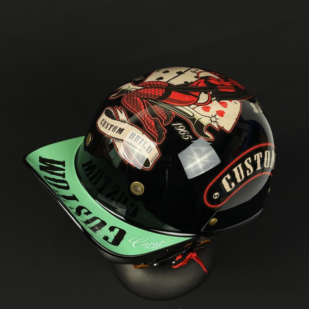 Half Helmet Retro Motorcycle Helmet Electric Men's Scooter Electric Car Hard Hat Riding