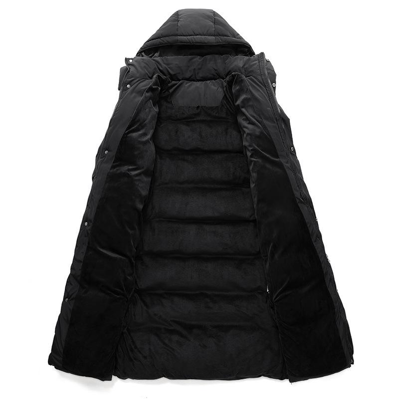 Winter Training Coats for Men and Women Winter Training Coats for National Team Sports Plus Velvet Over-knee Long Cotton Jacket Sports Cotton Jacket