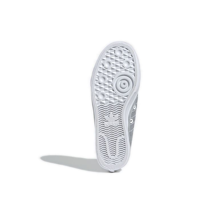 Adidas Originals Nizza Series High Slip Resistant Lightweight Mid Top Skate Shoes Women Sneakers Silver FW9944