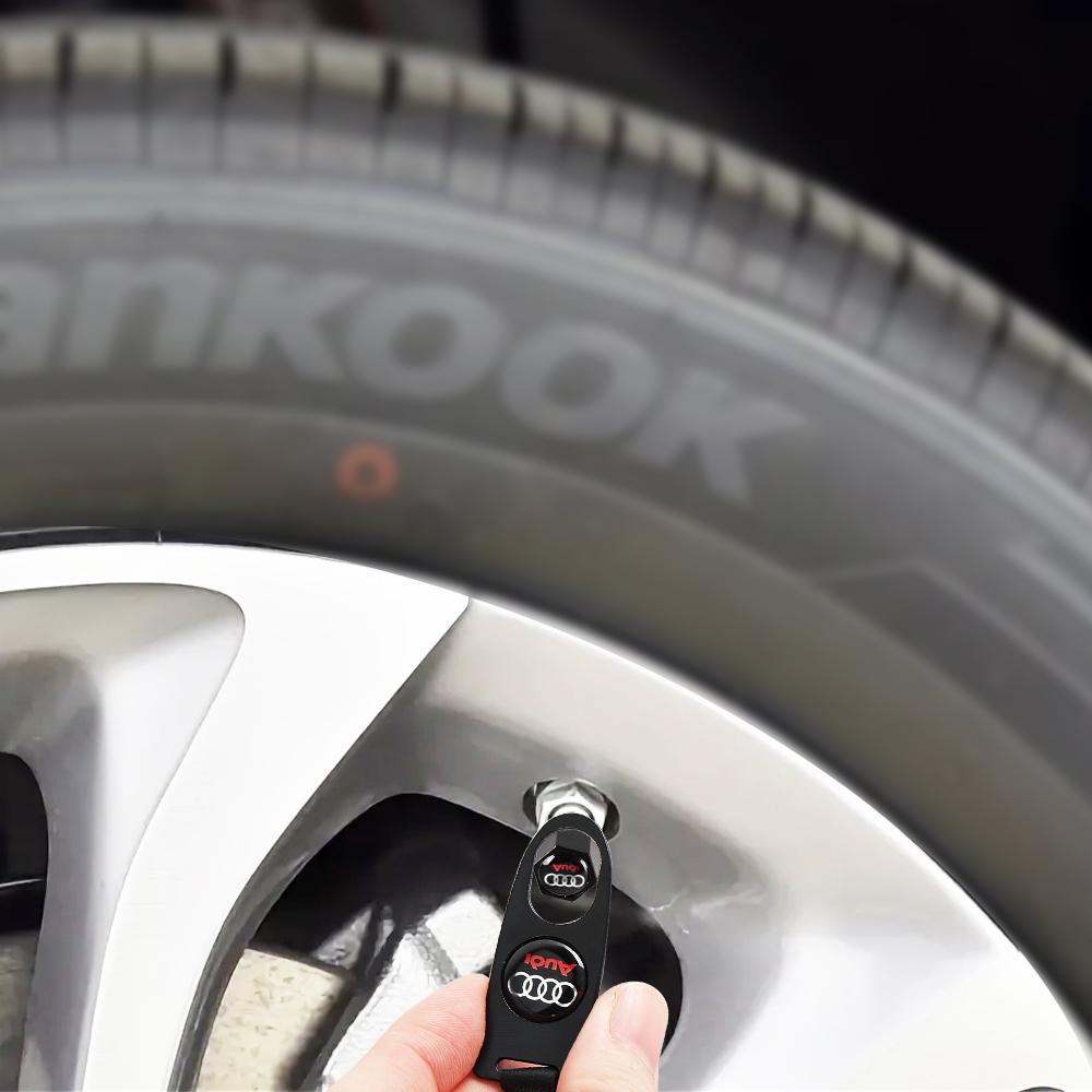 Car Tire Wheel Valve Caps Cover/Car Key Chain Ring Keychain For Audi Sline B6 C6 Q2 Q3 Q5 Q7 RS A3 A1 A4 A6 B8 A5 B7 C7 A7 A8 B9