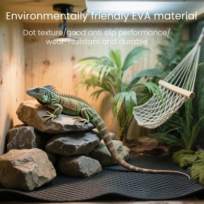 Reptilien Teppich Einstreu Zuschneidbarer Terrarium Substrat Liner Rutschfeste Bartagamen Tankmatte für Schlange Eidechse Schildkröte Leopardgecko Tankzubehör