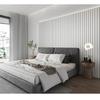 3D Vintage Style Faux Wood Panel Vinyl Wallpaper Roll Retro Brown PVC Cafe Bar Background Decor Vertical Stripe Wall Paper