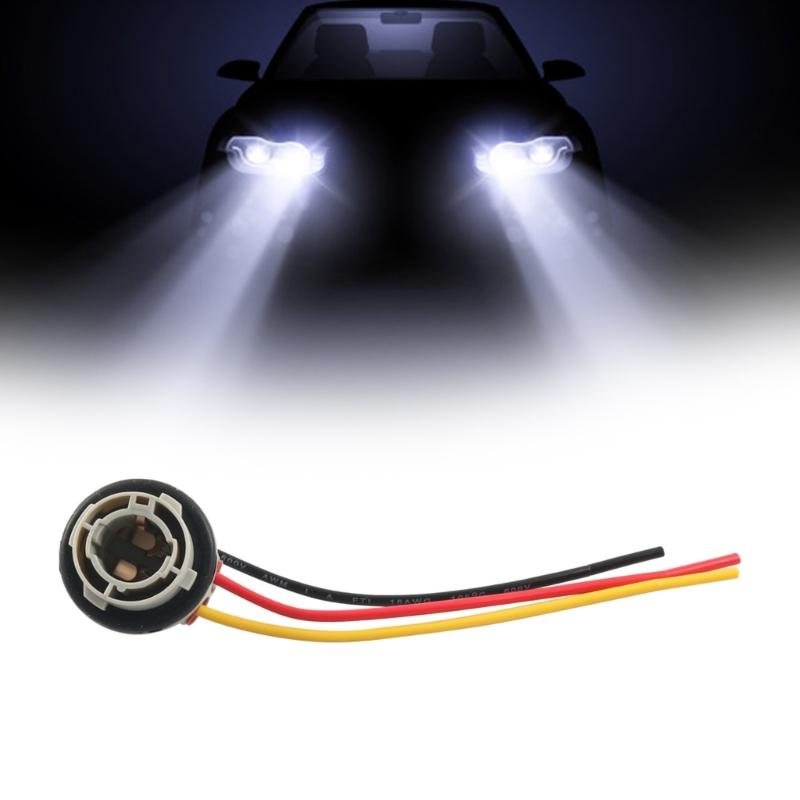 LED Bulb Socket Plugs Connector Metal & Plastic Brake Light Socket Harness for Reliable Tail & Brake Light Performances