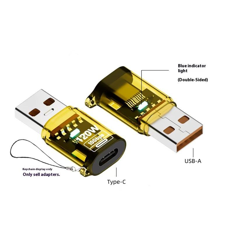 USB 3.2 To Type C Adapter OTG Fast Charging 120W 10GB High Speed Data Audio Transfer For PC Tablet Phone USB C Converter