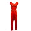 Women's Summer High Waisted Slim Cropped Pants with Belt Romper