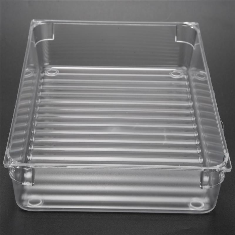 ABWR-18PCS Separate Drawers Organiser System, Non-Slip Drawer Organiser, Transparent Drawer Insert Storage Box