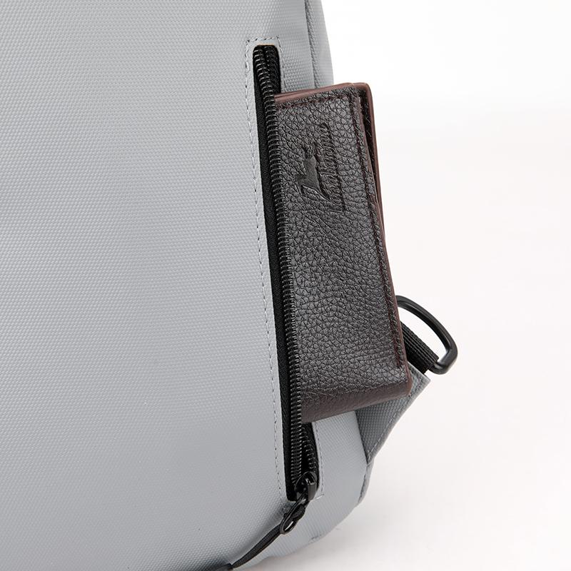 Men's Waterproof Chest Bag Multifunction Oxford Crossbody Shoulder Bag Messenger Travel Pack with A Headphone Wire Access Hole
