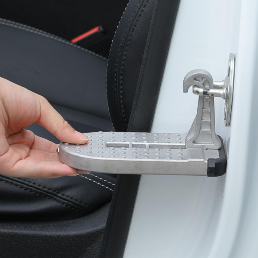 Universal Foldable Car Roof Rack Step Car Door Step Multifunction Latch Hook Auxiliary Foot Pedal Aluminium Alloy Safety Hammer