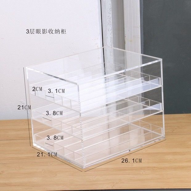 Drawer Acrylic Eye Shadow Storage Box For Powder Cake Blush Cosmetics Jewelry Storage Box Desktop Dustproof Rack