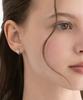 Tatiana (Silver 925) Round Cubic Point Hoop Earrings Ec3309