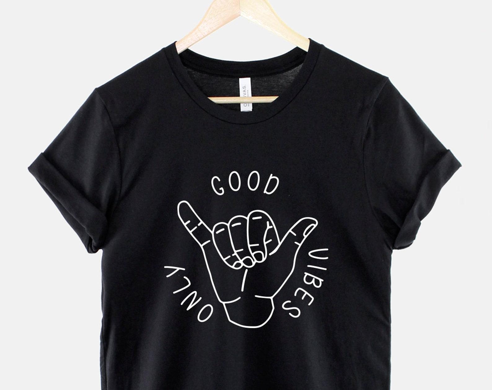 Good Vibes T-Shirt: Peace Love Positive Mantra, Soft Cotton Tee 2XL