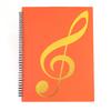 A4 Spiral Music Sheet Folder with Treble Clef Design Multi-Color Score Organizer for Musicians and Students Durable Sheet Music Holder