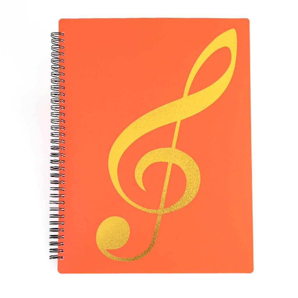 A4 Spiral Music Sheet Folder with Treble Clef Design Multi-Color Score Organizer for Musicians and Students Durable Sheet Music Holder