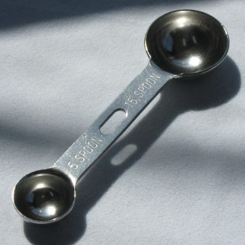 Nagao Tsubame-Sanjo Extra Thick Double Measuring Spoon, 5cc & 15cc, 18-8 Stainless Steel, Made in Japan