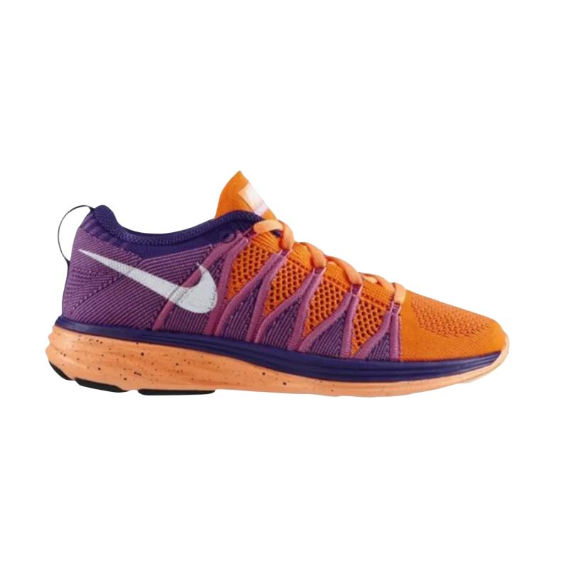 Nike Flyknit Lunar 2 Atomic Orange Women Sneakers White-Court-Purple-Red-Violet 620658-815