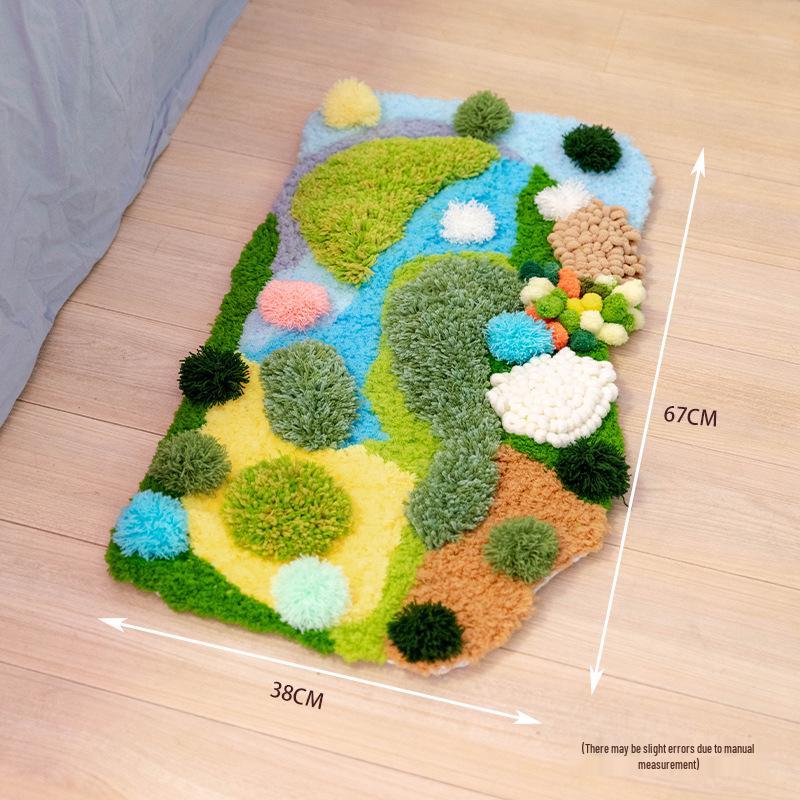 Moss Coaster Rug Kit: Beginner-Friendly Mori Style Doormat Gift Set