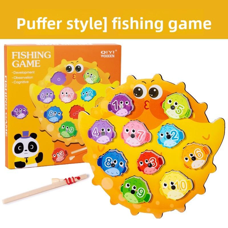 Turtle Frog Butterfly Dinosaur Animal Theme Fishing Game Children Puzzle Toy