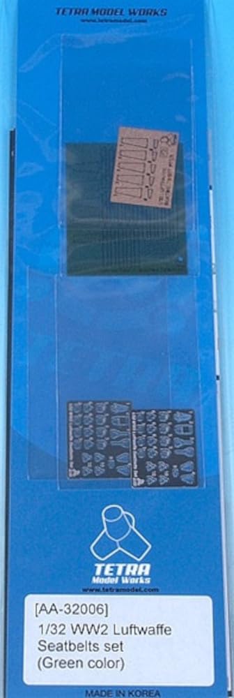 

Tetra Model Серия AA Вторая мировая война Немецкий ремень безопасности Пластиковые детали модели AA3206 1/32 (зеленый)