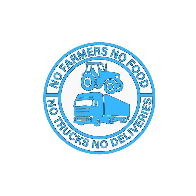 

No Farmers No Food No Trucks No Deliveries Vinyl Sticker, Personalized Stickers, Heavy-Duty Weatherproof Car Sticker M